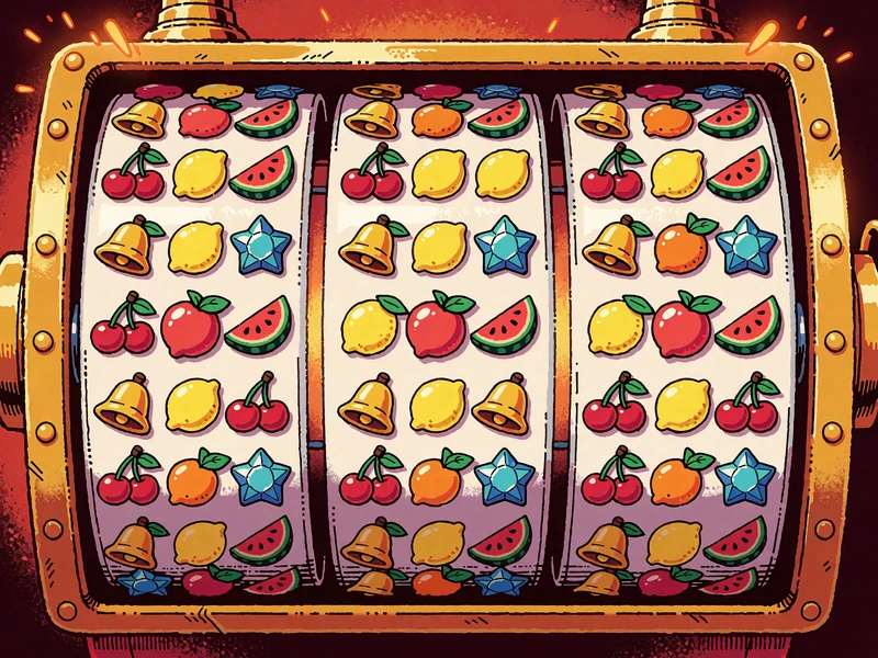 Klasyczny slot owocowy z wiśniami, dzwonkami i gwiazdkami na trzech bębnach w kasynie online Casoola